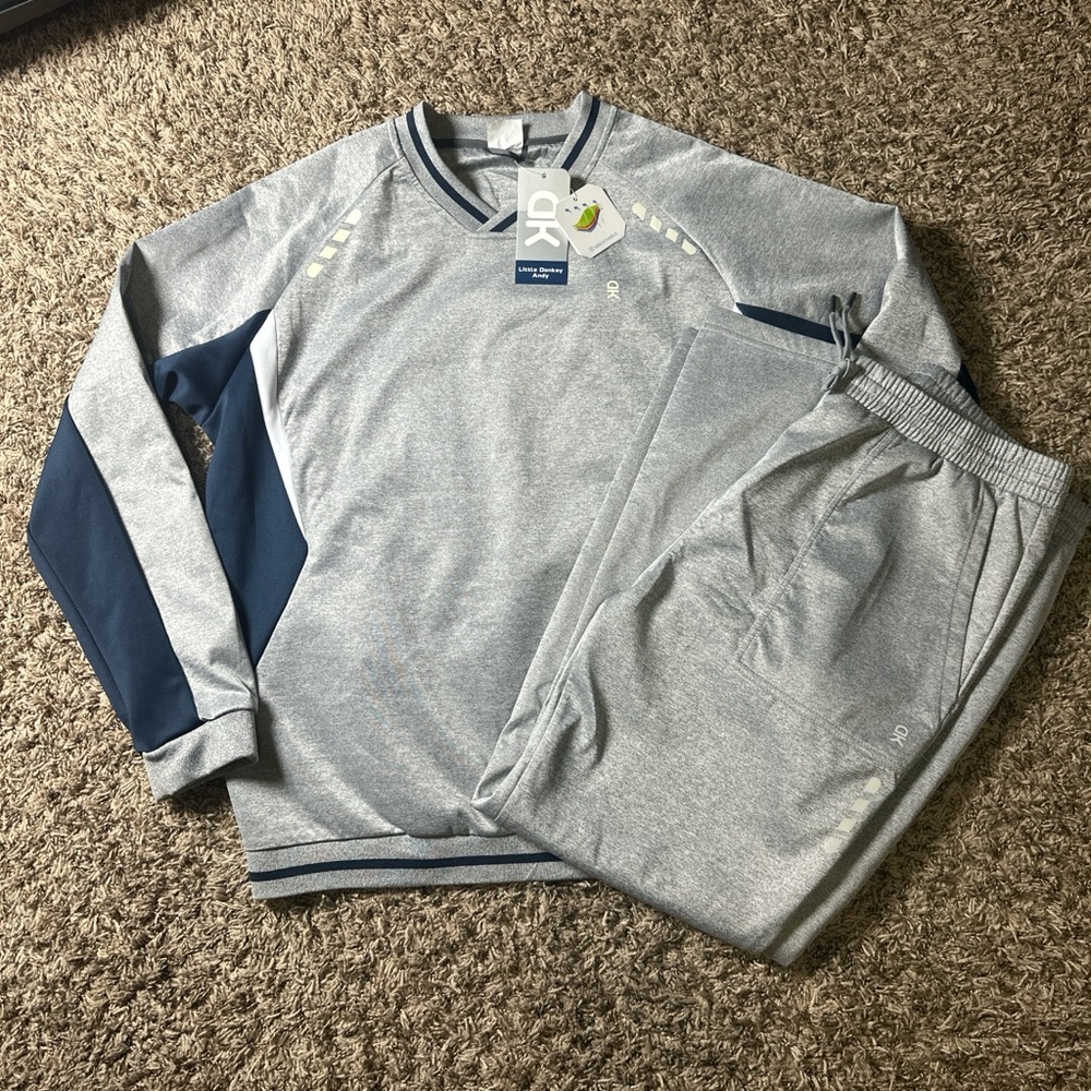 NWT Little Donkey Andy Men's Jogger Athletic Track Suit Comfort Size L